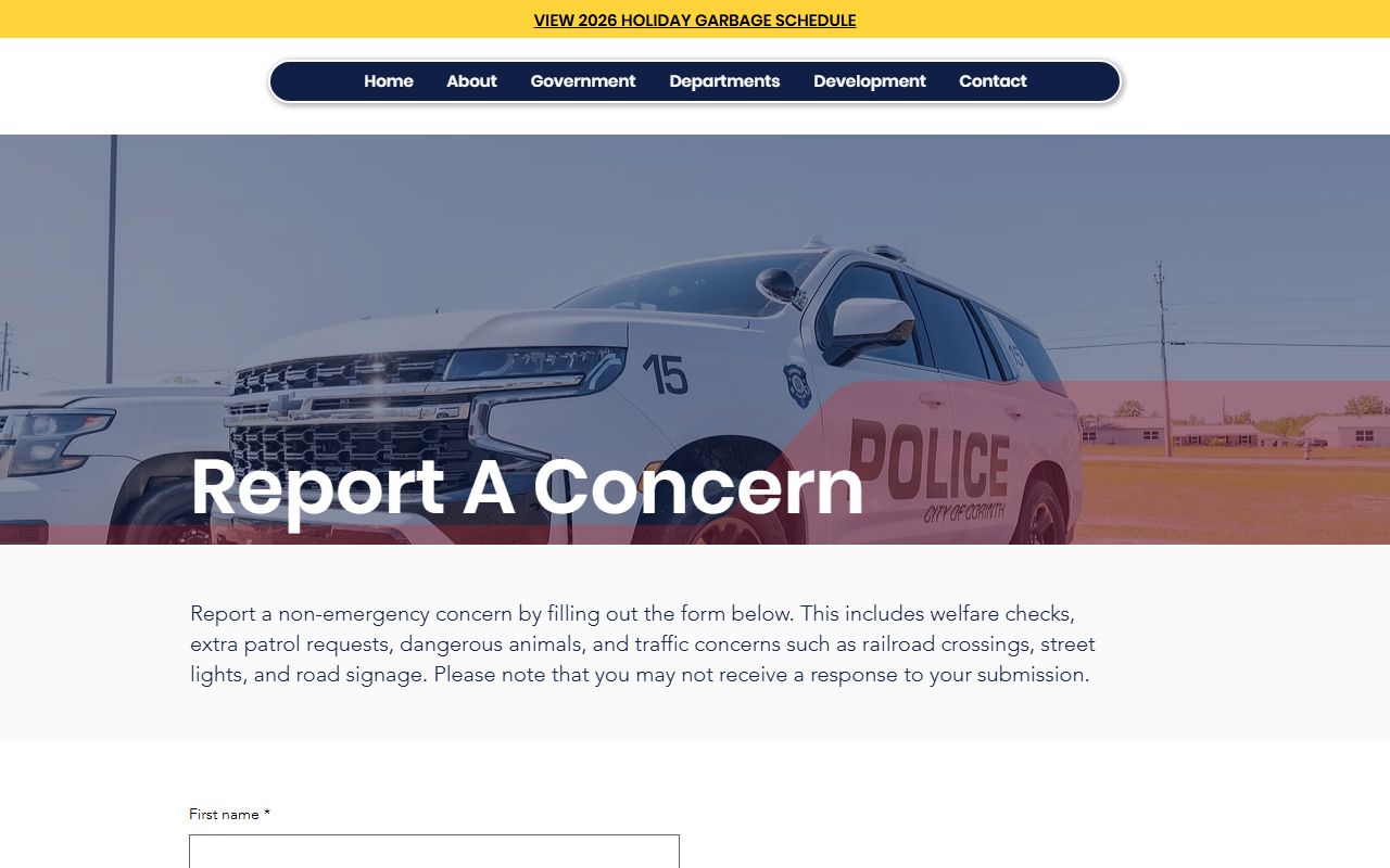 Alcorn County arrest records - Corinth report a concern form