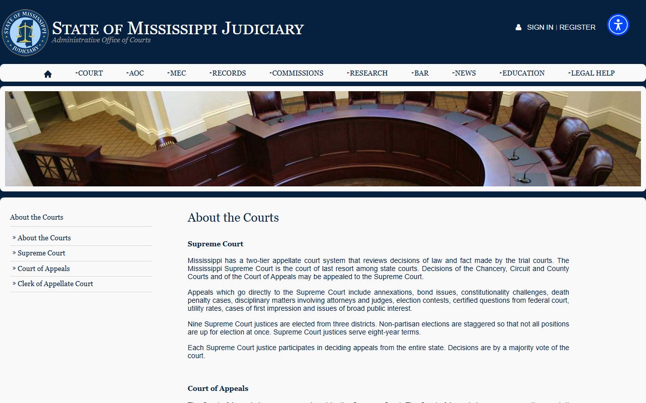 Alcorn County court records and the Mississippi court structure overview