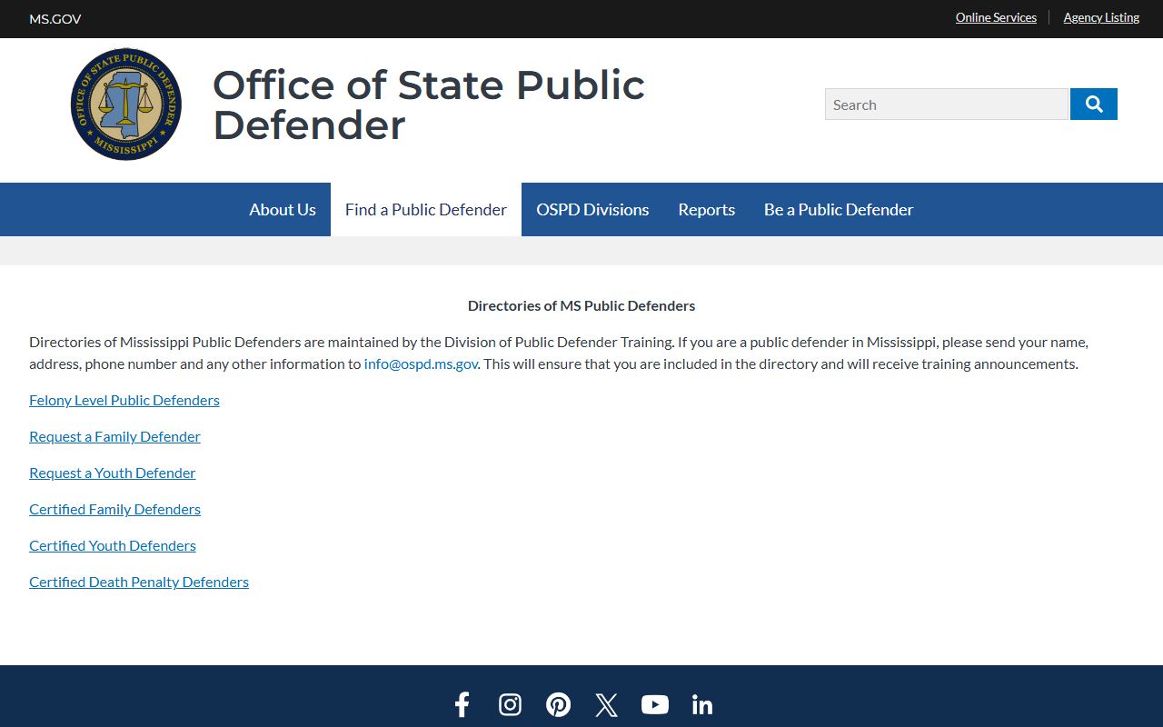 Alcorn County criminal court records - state public defender directory